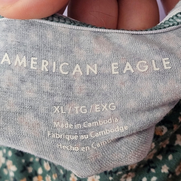 American Eagle Floral Lettuce Trim Tank Top, Size XL - Picture 3 of 4